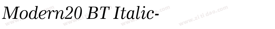 Modern20 BT Italic字体转换